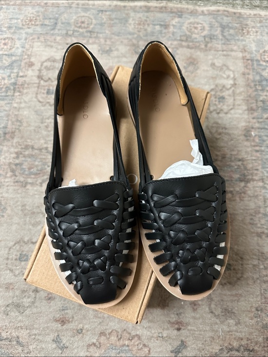 Shoes - Nisolo Black Huarache Woven Leather Women’s Flats Sandal 8.5 ~ BRAND NEW